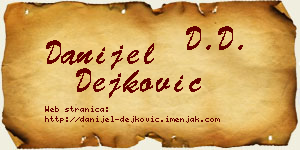 Danijel Dejković vizit kartica